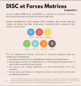 DISC et Forces motrices